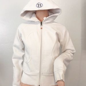 lululemon white zip up hoodie jacket